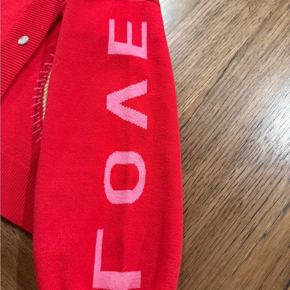 Never Fully Dressed Red Celestial Motif Cardigan - Picture 11 of 15